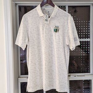 NWT adidas golf polo, White with Camo Pattern, Men's Medium